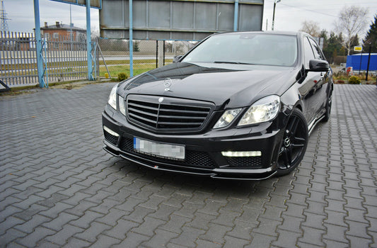Front Ansatz V.1 für Mercedes E63 AMG W212  schwarz Hochglanz
