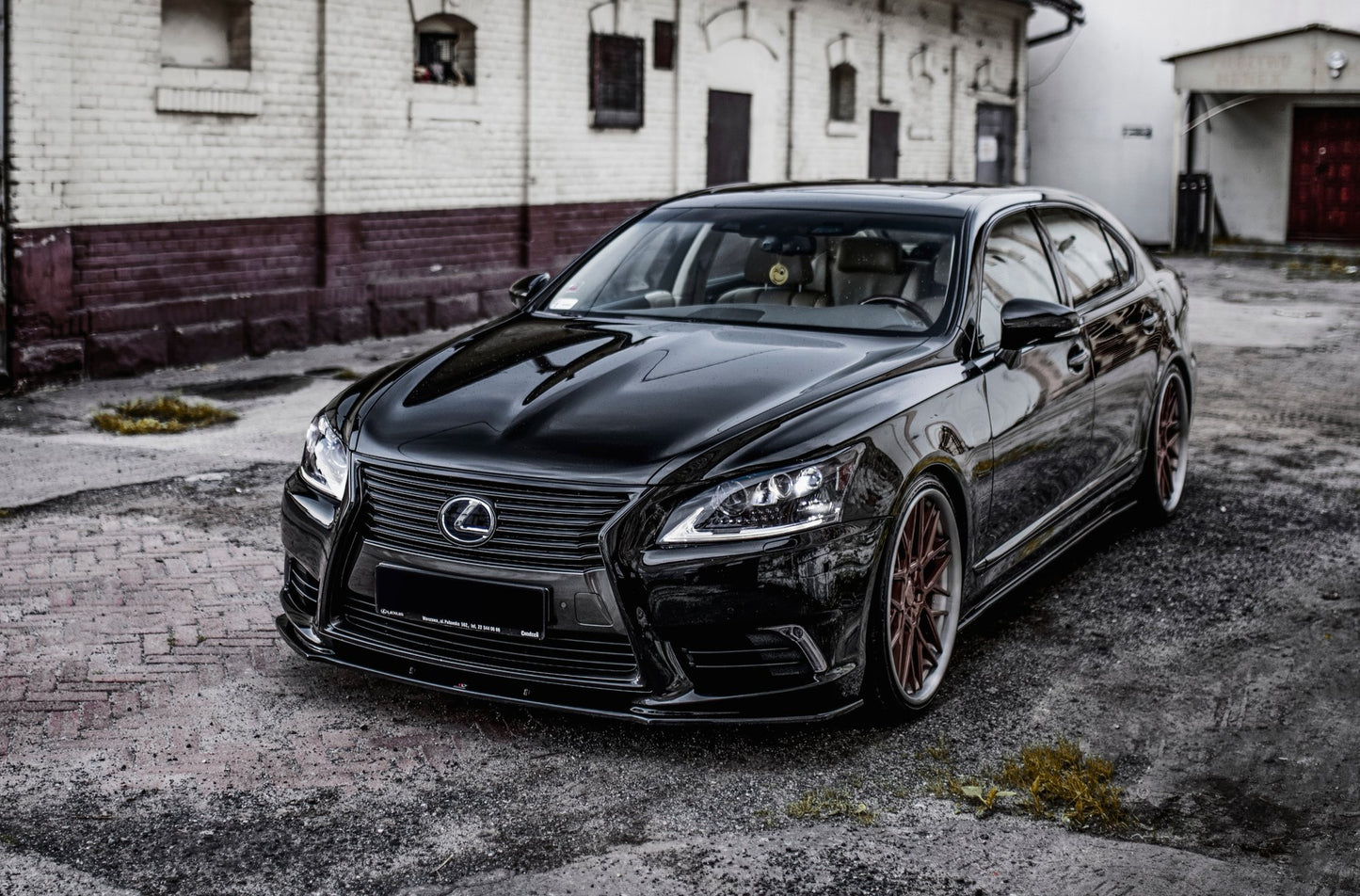 Front Ansatz für Lexus LS Mk4 Facelift schwarz matt