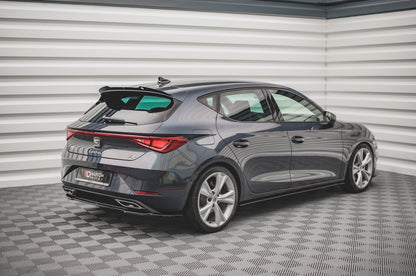 Mittlerer Diffusor Heck Ansatz für Seat Leon FR Hatchback Mk4 schwarz matt