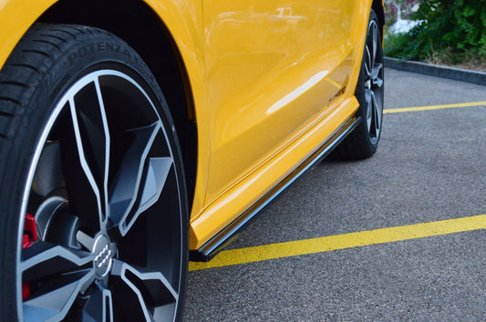 Seitenschweller Ansatz für Audi S1 8X schwarz matt