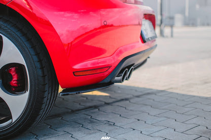 Heck Ansatz Flaps Diffusor für VOLKSWAGEN POLO MK5 GTI 6R vor Facelift schwarz matt