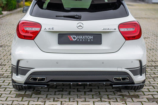 Heck Ansatz Flaps Diffusor für Mercedes A45 AMG W176 schwarz matt