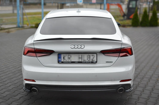 Spoiler CAP für Audi A5 S-Line F5 Sportback schwarz Hochglanz
