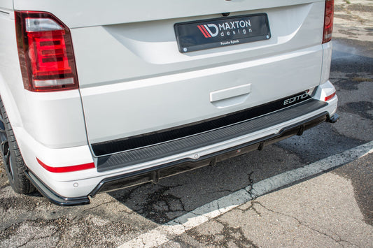 Diffusor Heck Ansatz für Volkswagen T6 schwarz Hochglanz