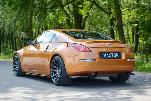 Heck Ansatz Flaps Diffusor für NISSAN 350Z schwarz Hochglanz