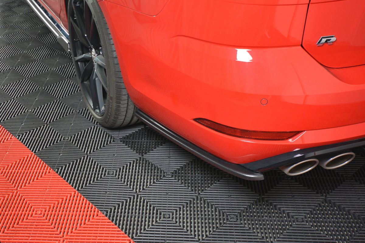 Heck Ansatz Flaps Diffusor V.1 für VW GOLF 7 R VARIANT FACELIFT  Carbon Look