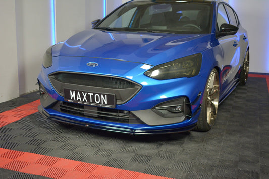 Front Ansatz V.4 für Ford Focus ST / ST-Line Mk4 schwarz Hochglanz