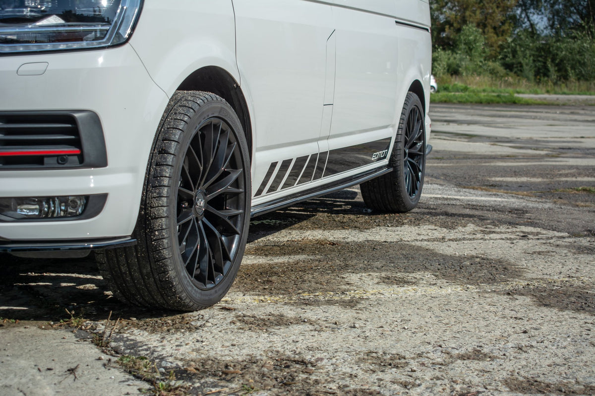 Seitenschweller Ansatz für Volkswagen T6 schwarz matt