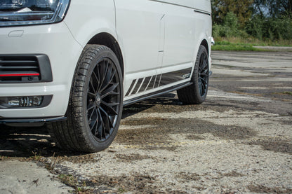 Seitenschweller Ansatz für Volkswagen T6 schwarz matt