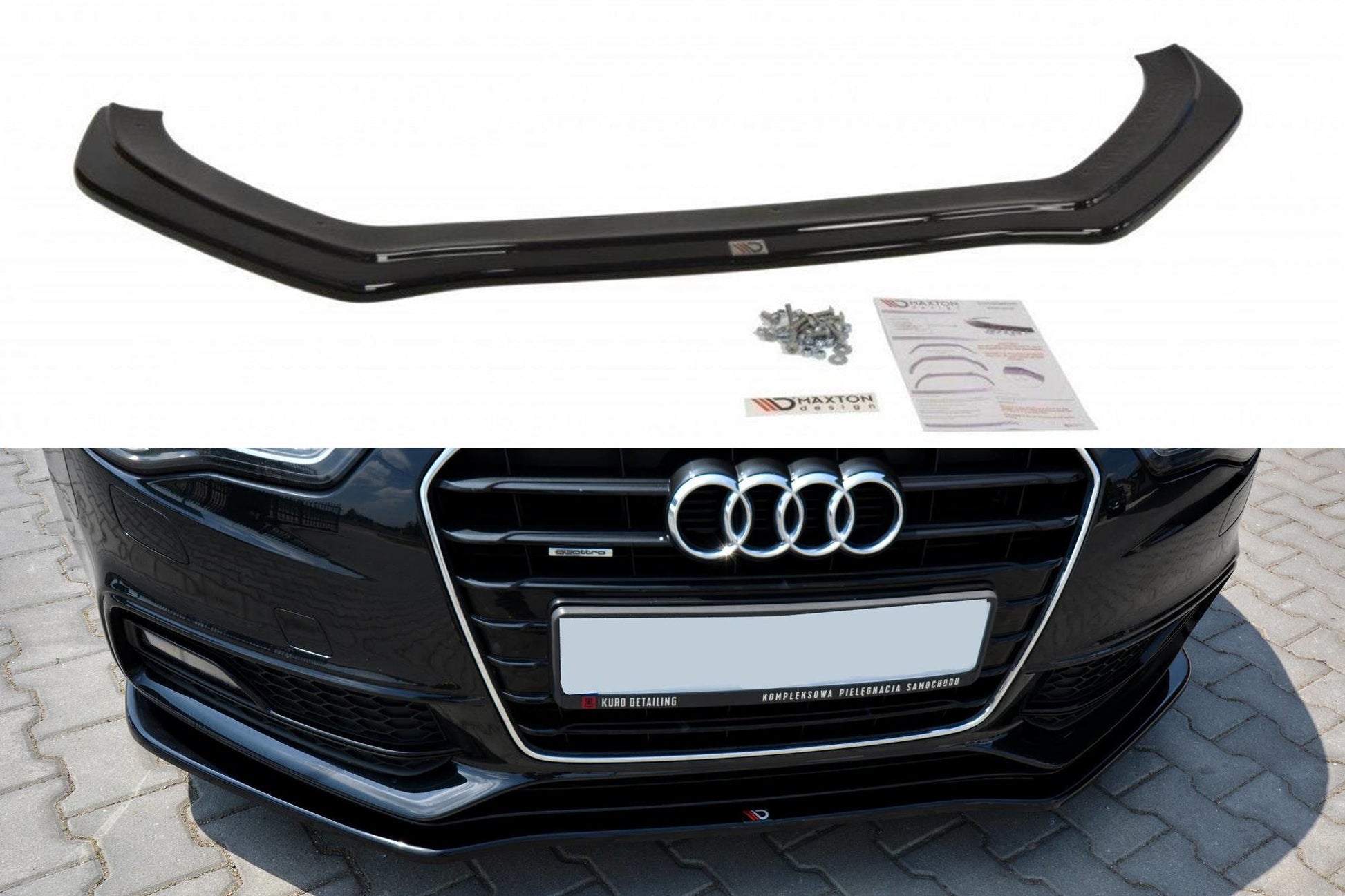 Front Ansatz V.2 für Audi S5 / A5 S-Line 8T FL schwarz matt