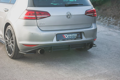Heck Ansatz Flaps Diffusor V.2 für VW Golf 7 GTI  Carbon Look
