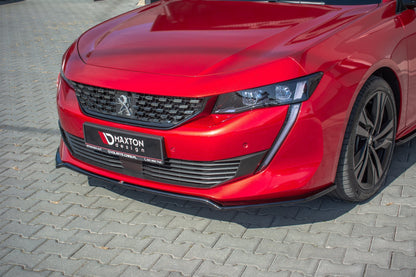 Front Ansatz V.1 für Peugeot 508 Mk2 schwarz Hochglanz