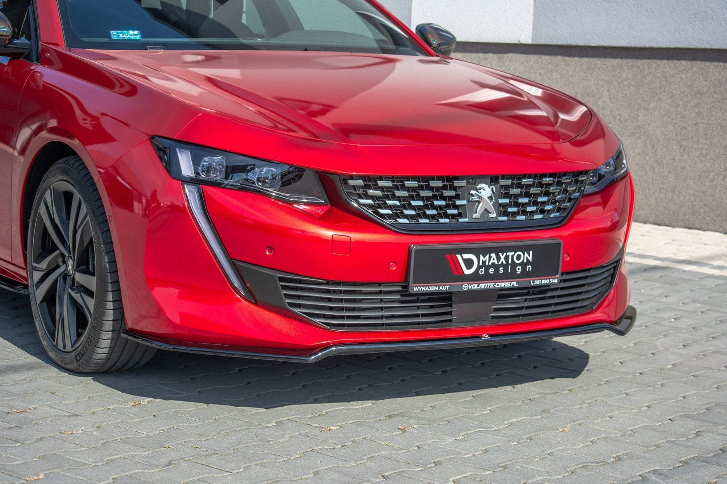 Front Ansatz V.1 für Peugeot 508 Mk2 schwarz Hochglanz