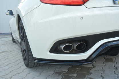 Heck Ansatz Flaps Diffusor V.2 für MASERATI GRANTURISMO 2007-2011 schwarz matt