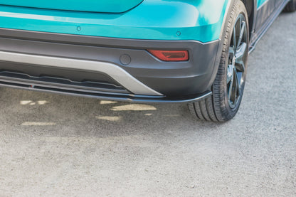 Mittlerer Diffusor Heck Ansatz für Volkswagen T-Cross Carbon Look