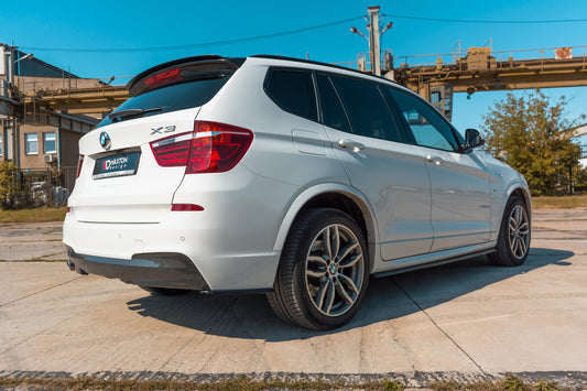 Spoiler CAP für BMW X3 F25 M-Paket Facelift  schwarz Hochglanz