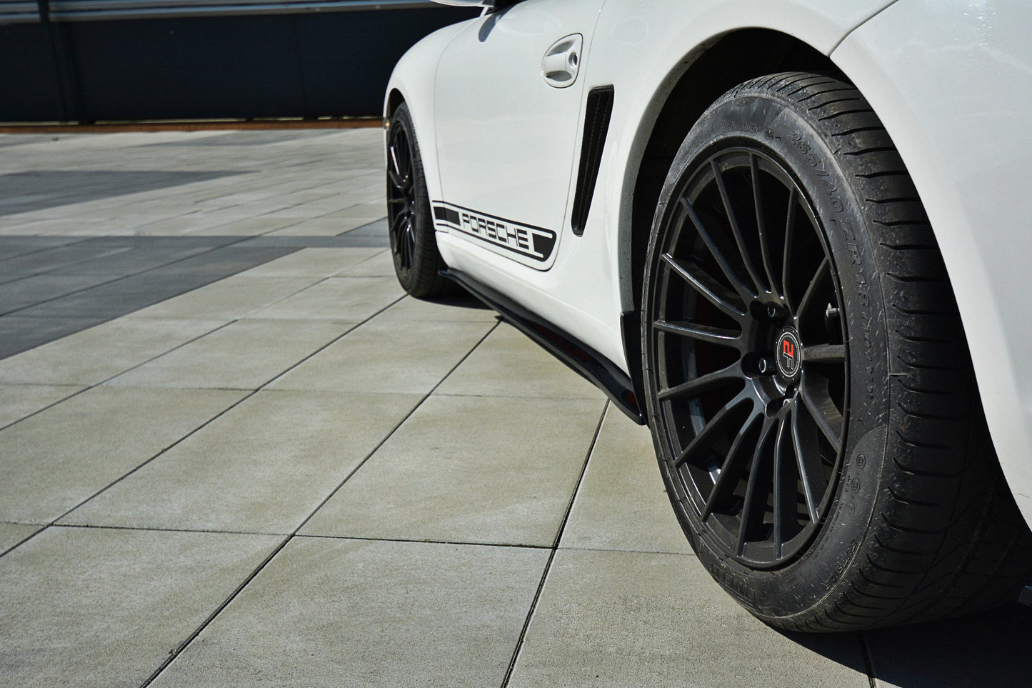 Seitenschweller Ansatz für PORSCHE CAYMAN S 987C  schwarz matt