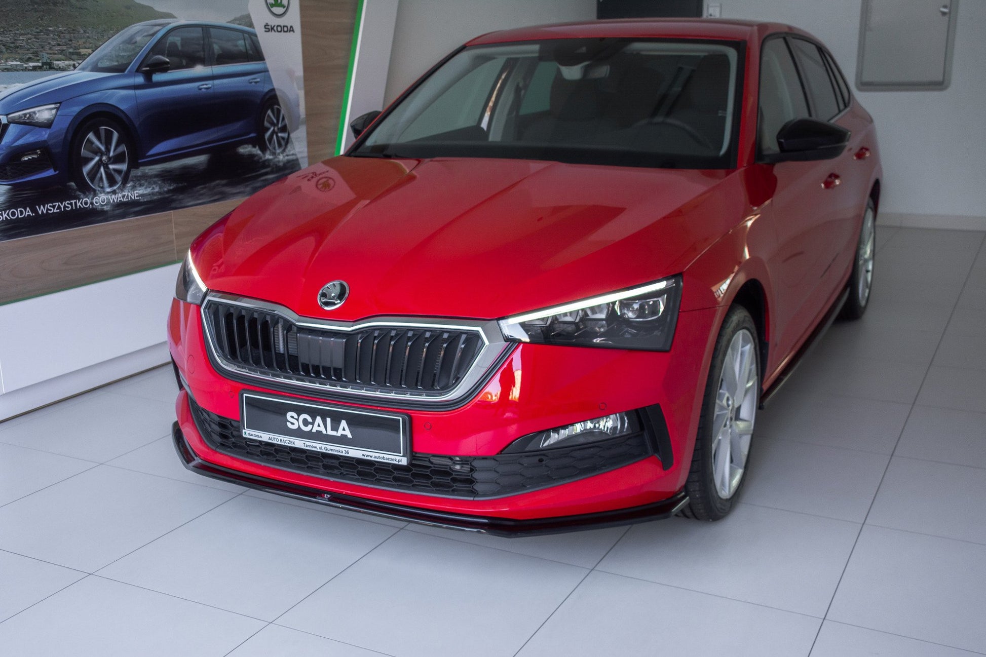 Front Ansatz V.3 für Skoda Scala schwarz Hochglanz