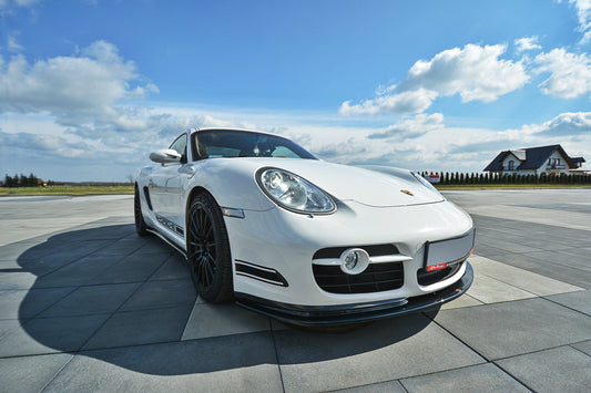 Front Ansatz V.2 für PORSCHE CAYMAN S 987C  schwarz Hochglanz