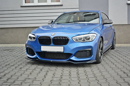 Front Ansatz V.2 für BMW 1er F20/F21 M-Power schwarz matt