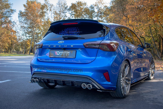 Diffusor Heck Ansatz für Ford Focus Mk4 St-line schwarz matt