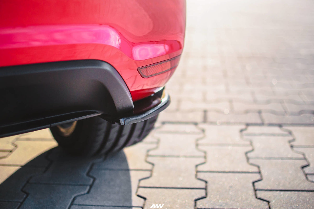 Heck Ansatz Flaps Diffusor für VOLKSWAGEN POLO MK5 GTI 6R vor Facelift schwarz matt