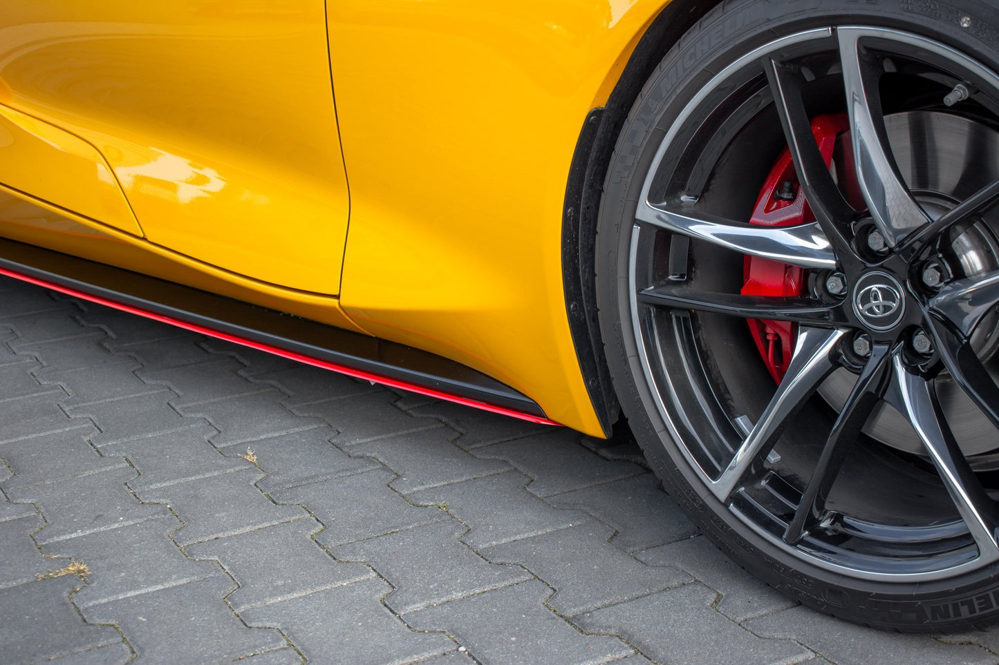 Seitenschweller Ansatz für V.2 für Toyota Supra Mk5 schwarz matt