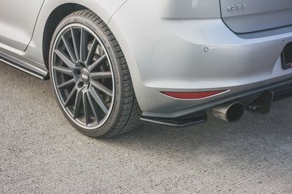 Heck Ansatz Flaps Diffusor V.2 für VW Golf 7 GTI  Carbon Look