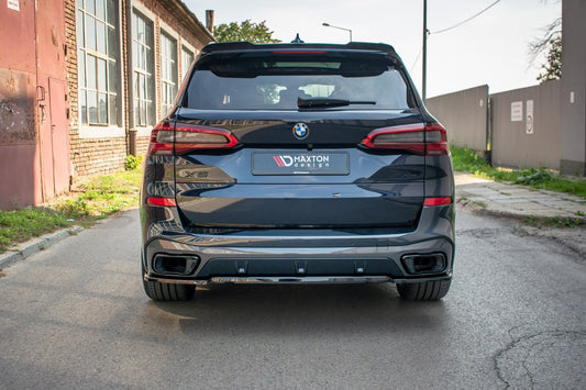 Mittlerer Diffusor Heck Ansatz für BMW X5 G05 M Paket schwarz Hochglanz