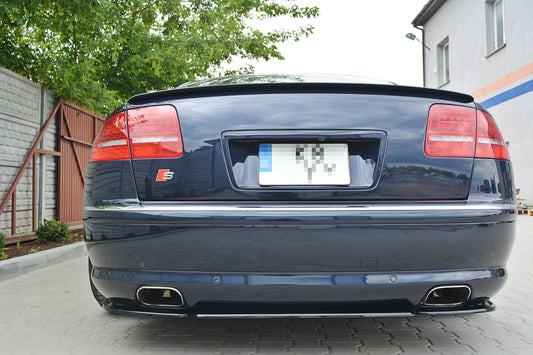Mittlerer Diffusor Heck Ansatz für Audi A8 D3  schwarz matt
