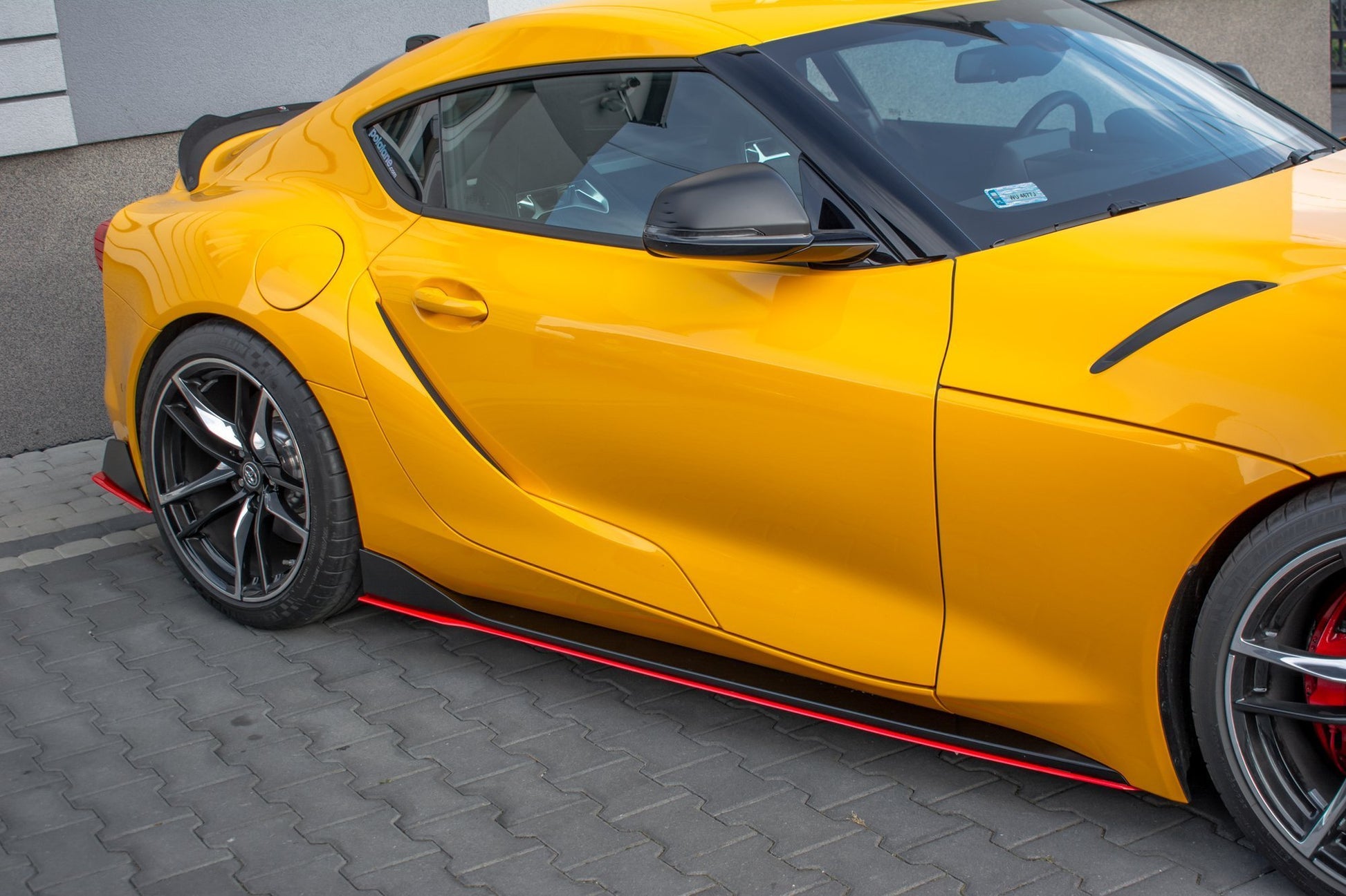 Heck Ansatz Flaps Diffusor V.2 für Toyota Supra Mk5 schwarz Hochglanz