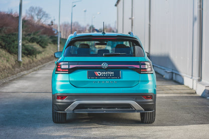 Mittlerer Diffusor Heck Ansatz für Volkswagen T-Cross Carbon Look