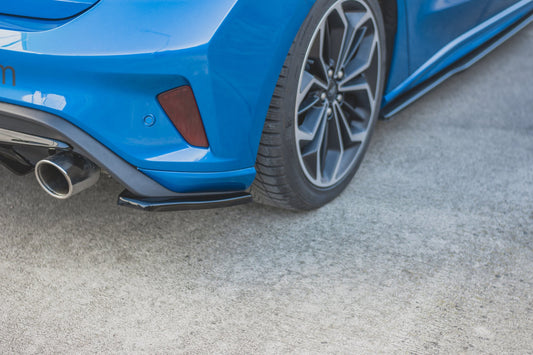 Heck Ansatz Flaps Diffusor V.1 für Ford Focus ST Mk4 schwarz Hochglanz