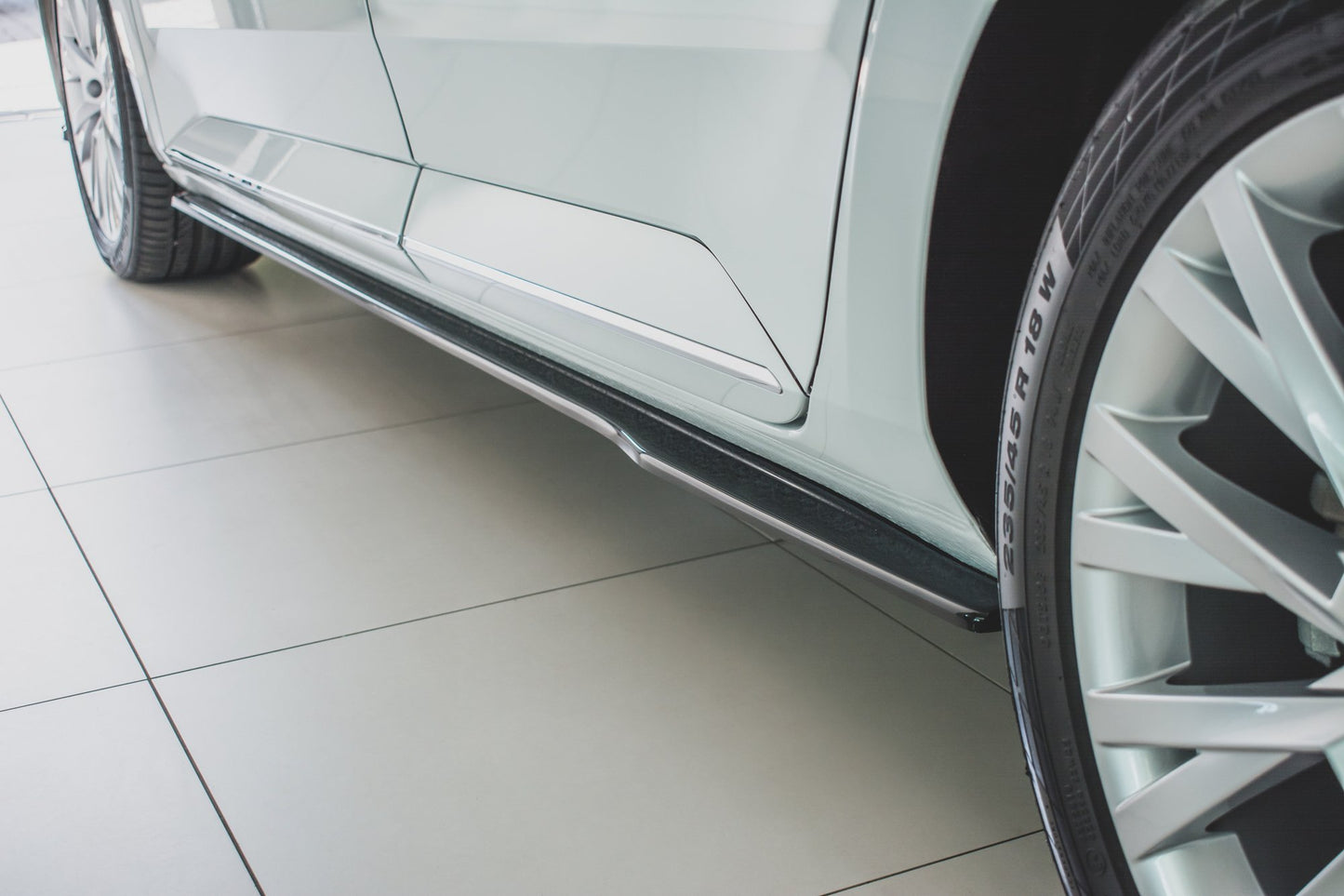 Seitenschweller Ansatz für Skoda Superb Mk3 FL schwarz Hochglanz
