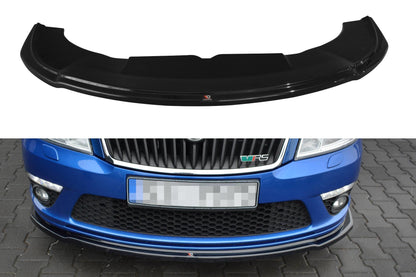 Front Ansatz V.2 für Skoda Octavia RS Mk2 FL schwarz Hochglanz