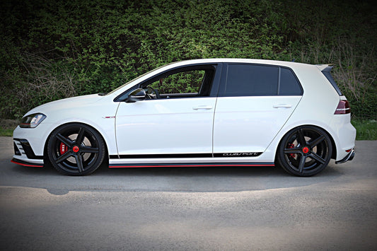 Seitenschweller Ansatz für VW GOLF Mk7 GTI CLUBSPORT schwarz Hochglanz