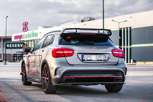 Mittlerer Diffusor Heck Ansatz für im DTM LOOK Mercedes GLA 45 AMG SUV (X156) vor Facelift schwarz matt