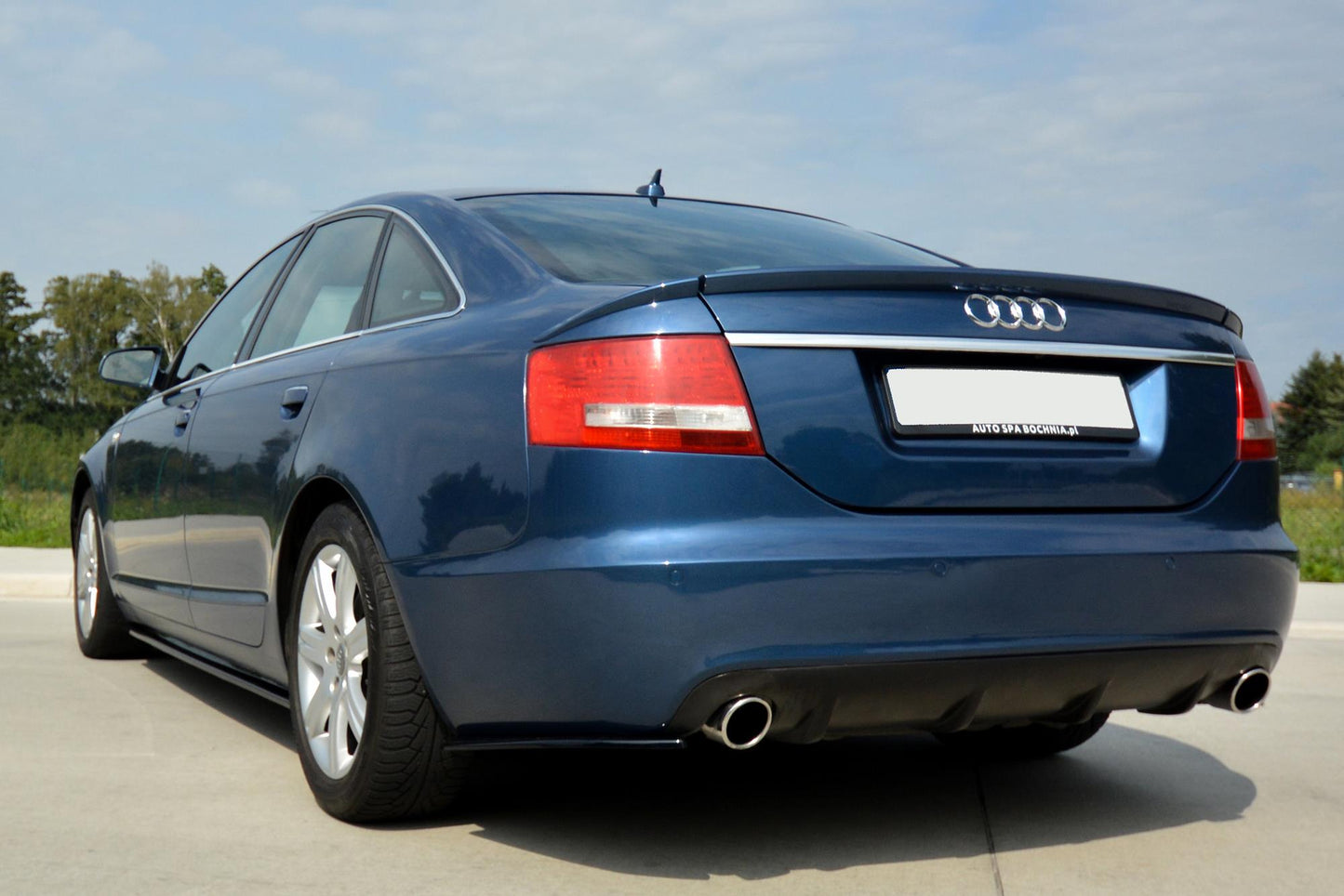 Seitenschweller Ansatz für AUDI A6 C6 S-LINE (vor Facelift/FACELIFT) Carbon Look