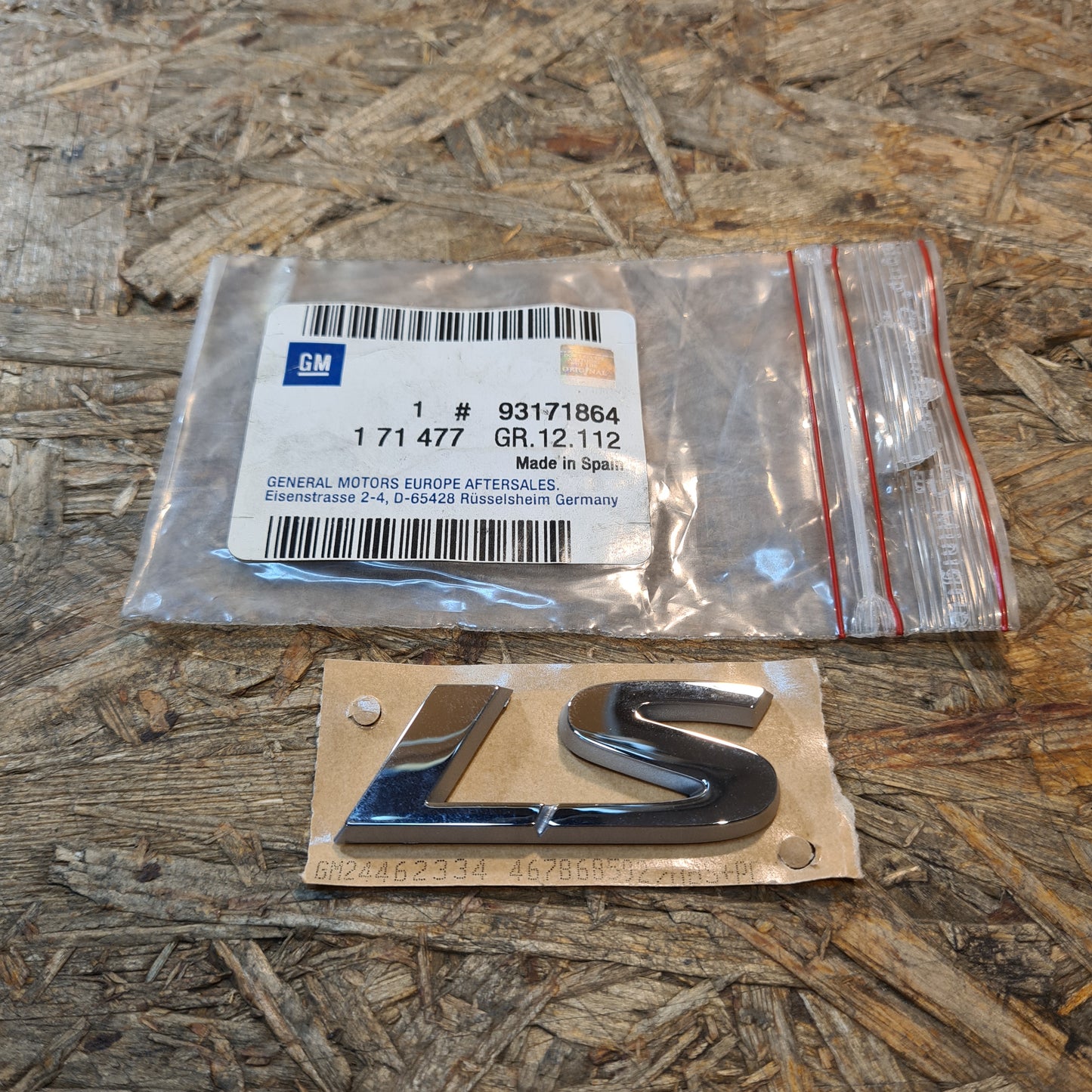 Original GM Opel Schriftzug LS (für Kotflügel) rechts und links verwendbar 93171864 Signum , Vectra C