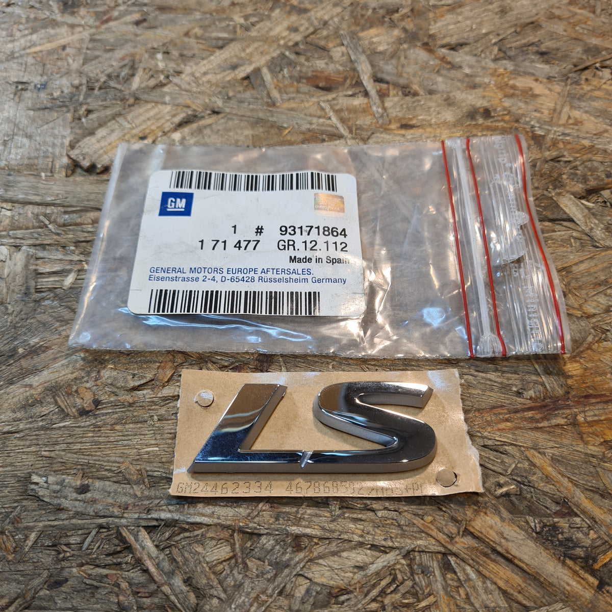 Original GM Opel Schriftzug LS (für Kotflügel) rechts und links verwendbar 93171864 Signum , Vectra C