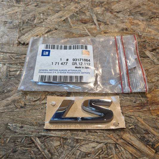 Original GM Opel Schriftzug LS (für Kotflügel) rechts und links verwendbar 93171864 Signum , Vectra C