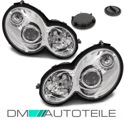 Mercedes C203 Sportcoupe Klarglas Scheinwerfer 01-04 DE-Linse