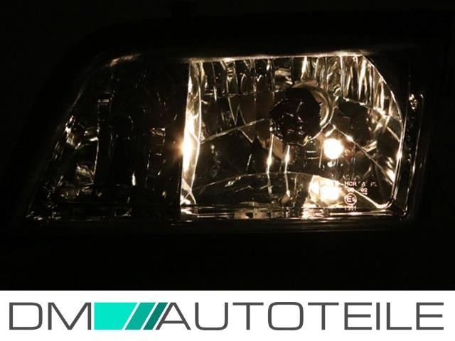 Mercedes C180 C280 W202 Scheinwerfer Rechts & Links Klarglas Chrom H4/H3