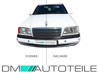 Mercedes C180 C280 W202 Scheinwerfer Rechts & Links Klarglas Chrom H4/H3