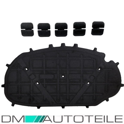 Dämmatte Motorhaube Motorhaubendämmung Motorraumdämmung + Montagekit passt für VW GOLF 6 VI alle Modelle OE: 5K0863831G