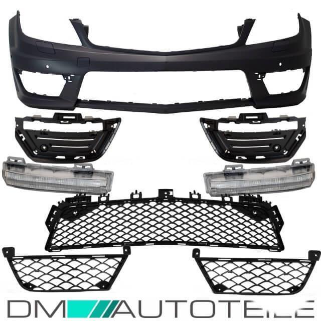 Set Mercedes W204 Bodykit Komplett+Diffusor passt für  C63 AMG Bj 07-15 PDC/SRA+ Tagfahrlicht