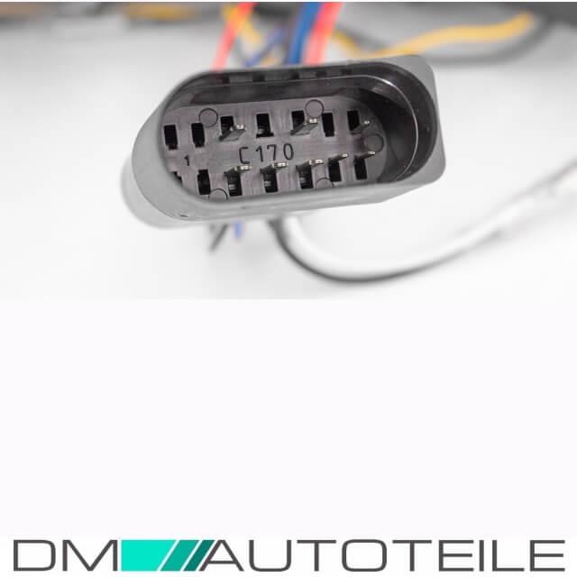 Mercedes W204 Scheinwerfer Set Schwarz Bj 11-14 H7/H1 Lightbar TFL Technik+LED Blinker
