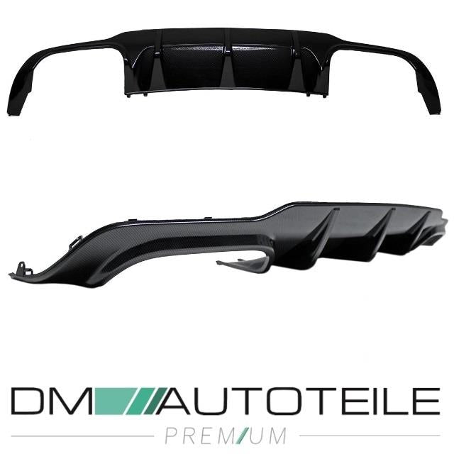 Carbon Glanz Heckdiffusor passt für Mercedes C W204 S204 4 Rohr Facelift AMG Line nicht C63 11-14