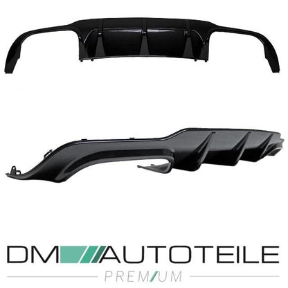 Carbon Glanz Heckdiffusor passt für Mercedes C W204 S204 4 Rohr Facelift AMG Line nicht C63 11-14