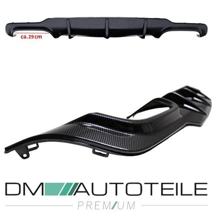 Carbon Glanz Heckdiffusor passt für Mercedes C W204 S204 4 Rohr Facelift AMG Line nicht C63 11-14